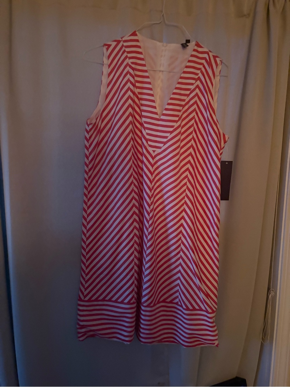 Duffield Lane Pink and White Striped Midi Dress